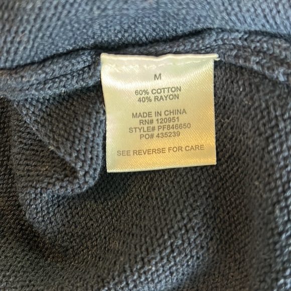 PINK ROSE Gray, Red, White, Blue Long Sleeve Sweater Size Medium - Picture 5 of 6